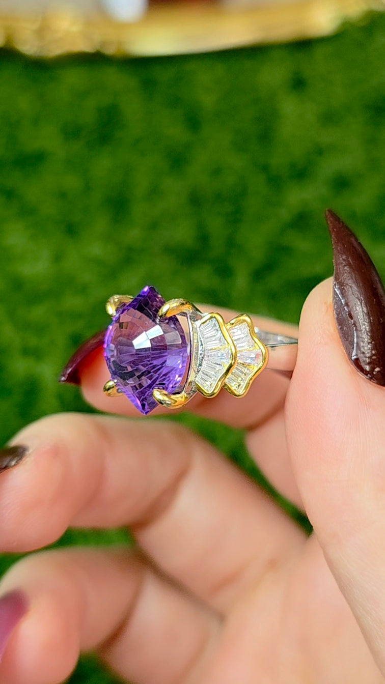 Amethyst Devil's Eye Ring