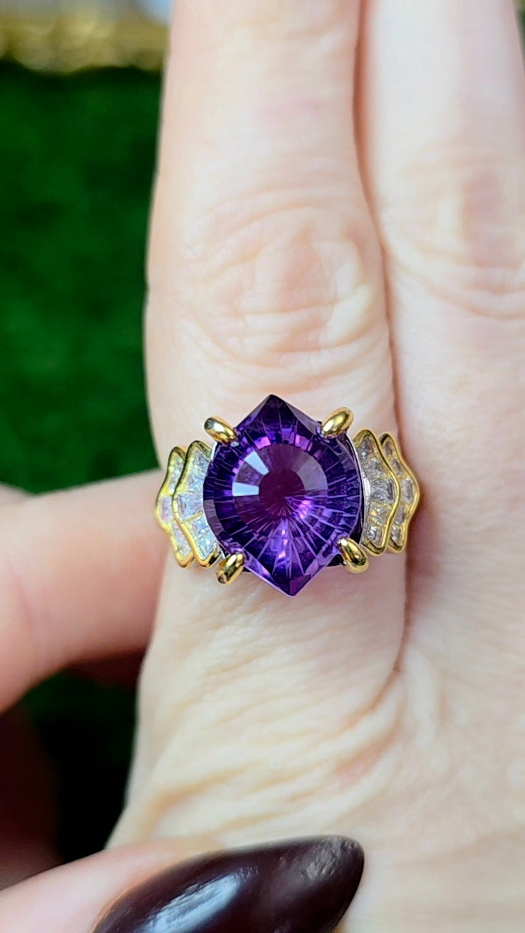 Amethyst Devil's Eye Ring