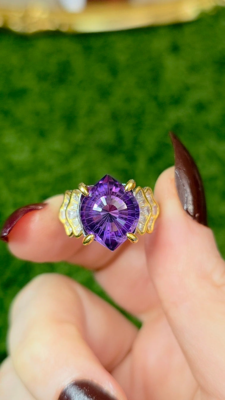 Amethyst Devil's Eye Ring