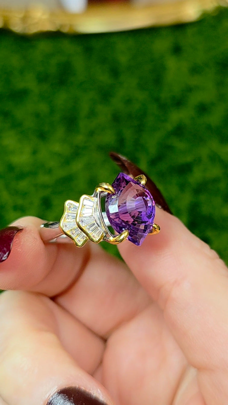 Amethyst Devil's Eye Ring