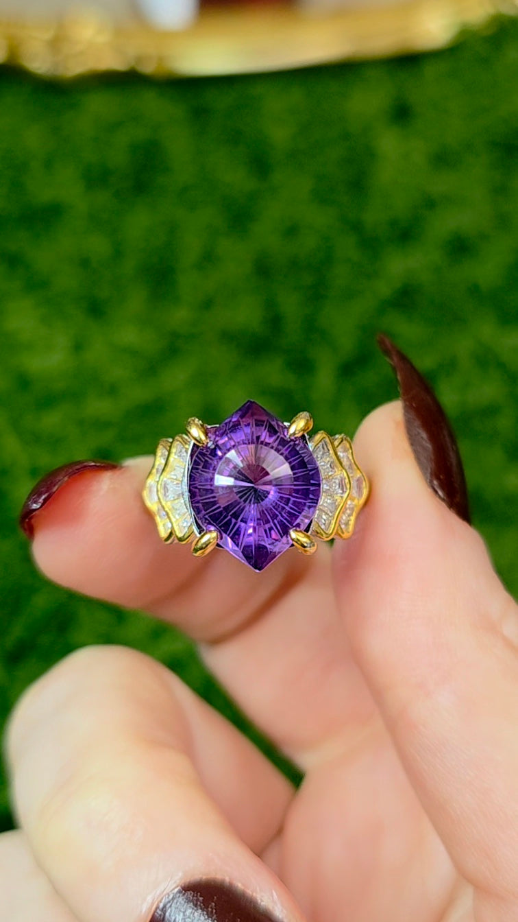 Amethyst Devil's Eye Ring