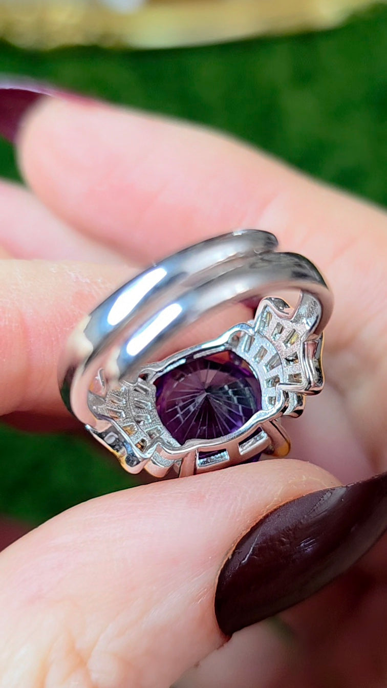 Amethyst Devil's Eye Ring