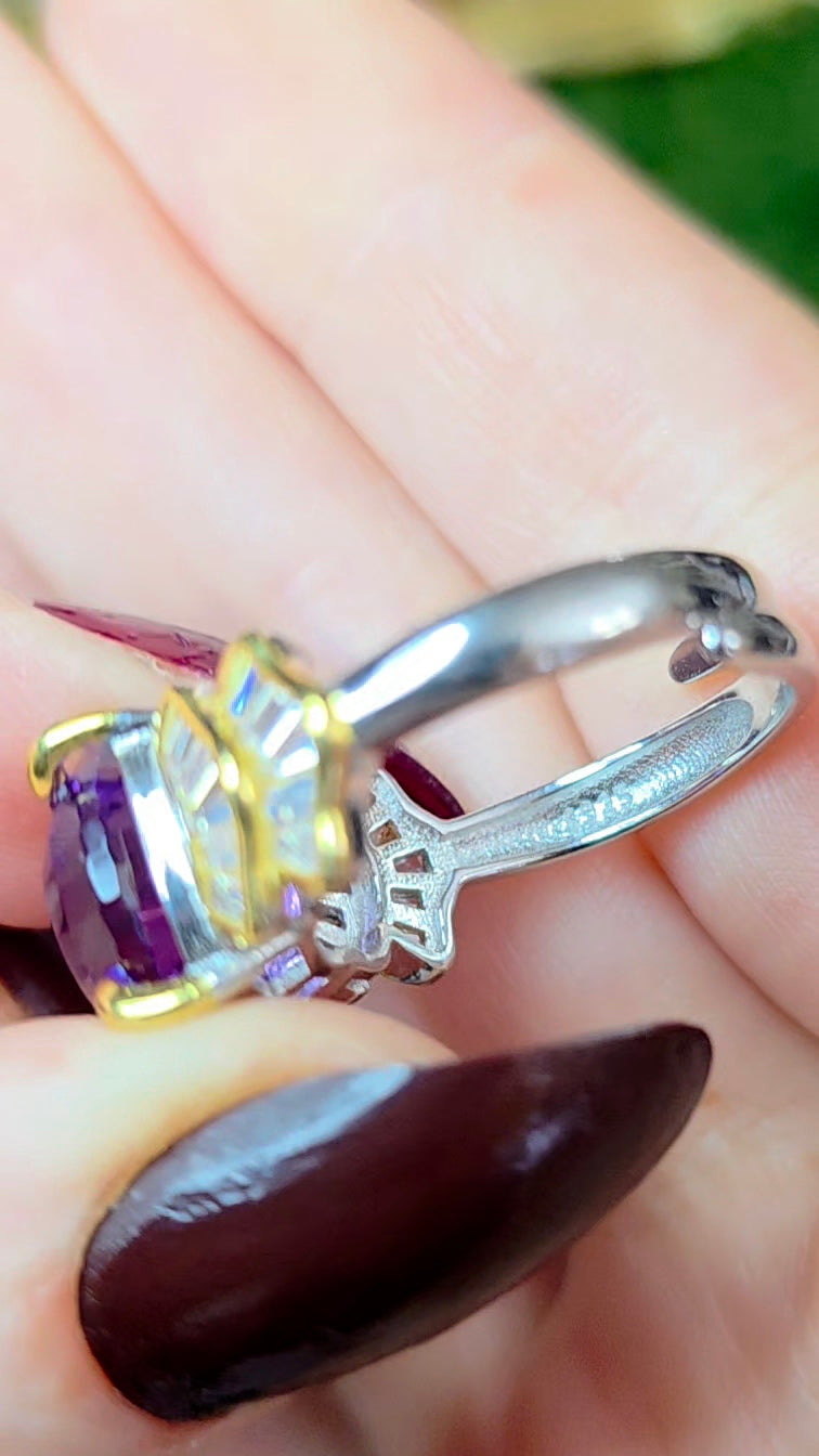 Amethyst Devil's Eye Ring