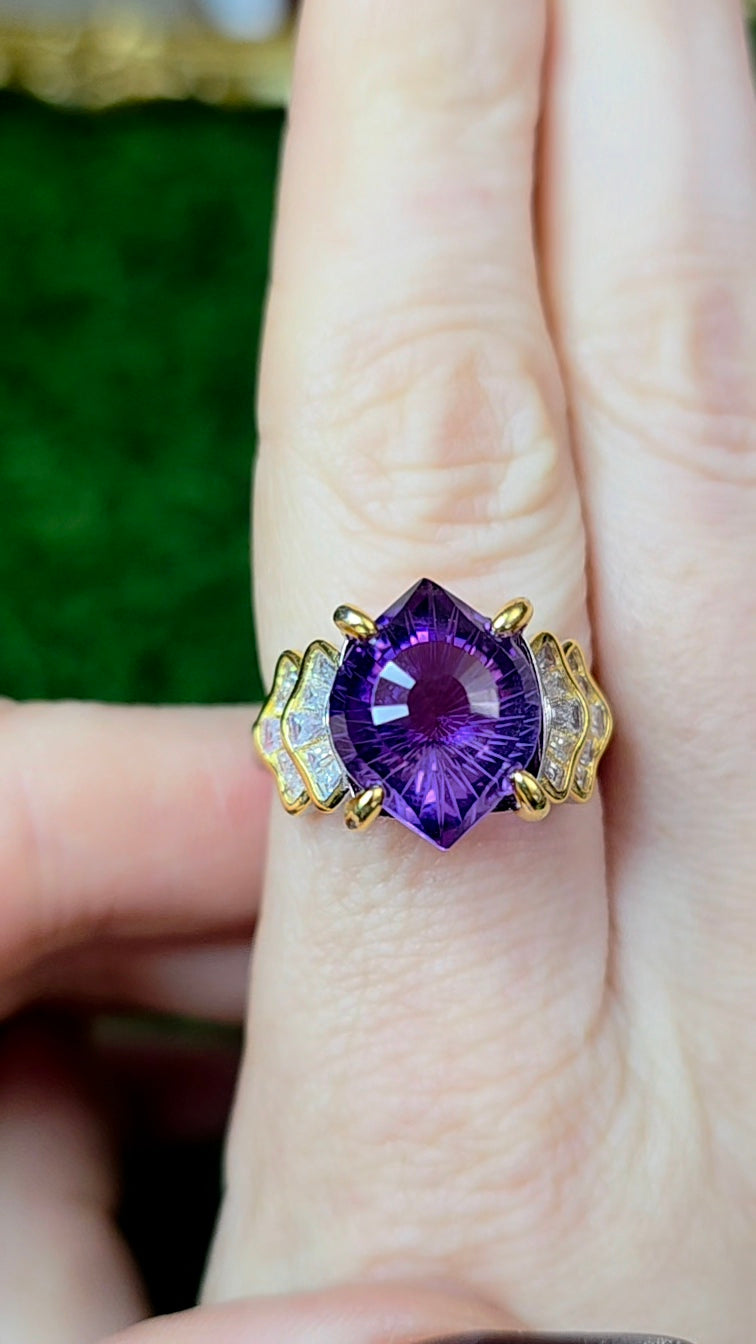 Amethyst Devil's Eye Ring