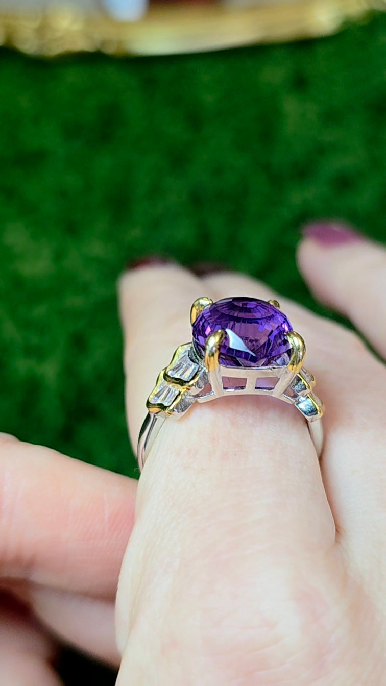 Amethyst Devil's Eye Ring