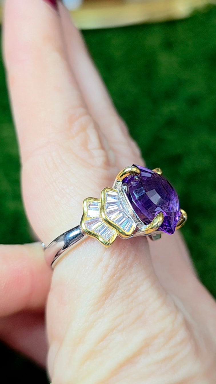 Amethyst Devil's Eye Ring