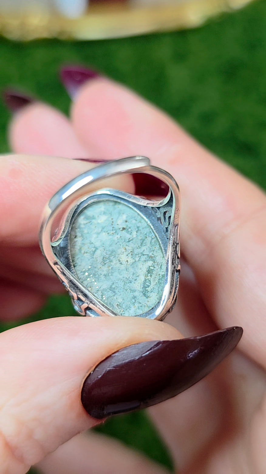 Druzy Pyrite Ring