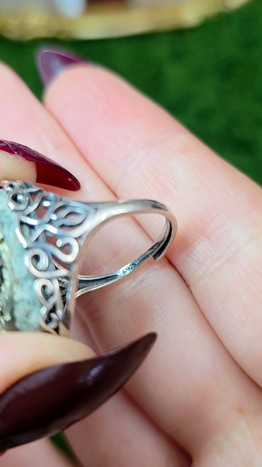Druzy Pyrite Ring