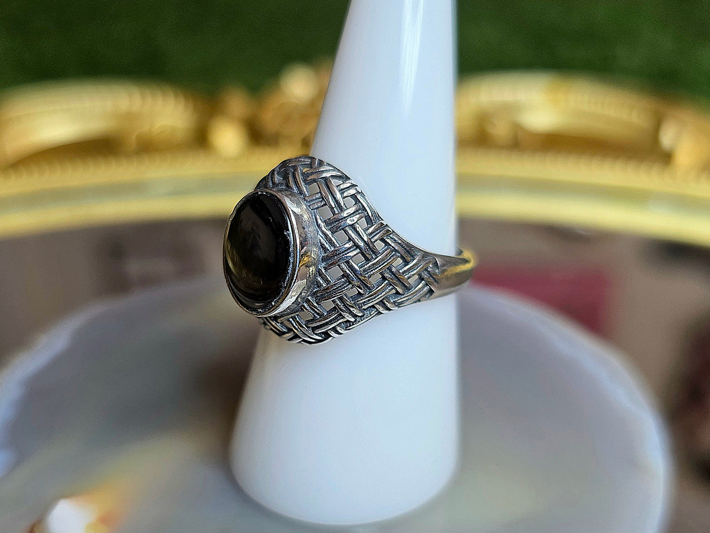Black Star Sapphire Ring