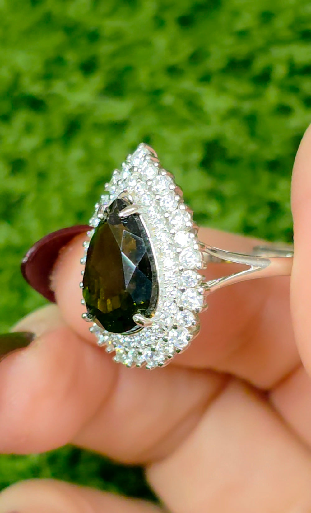 Green Tourmaline Cocktail Ring