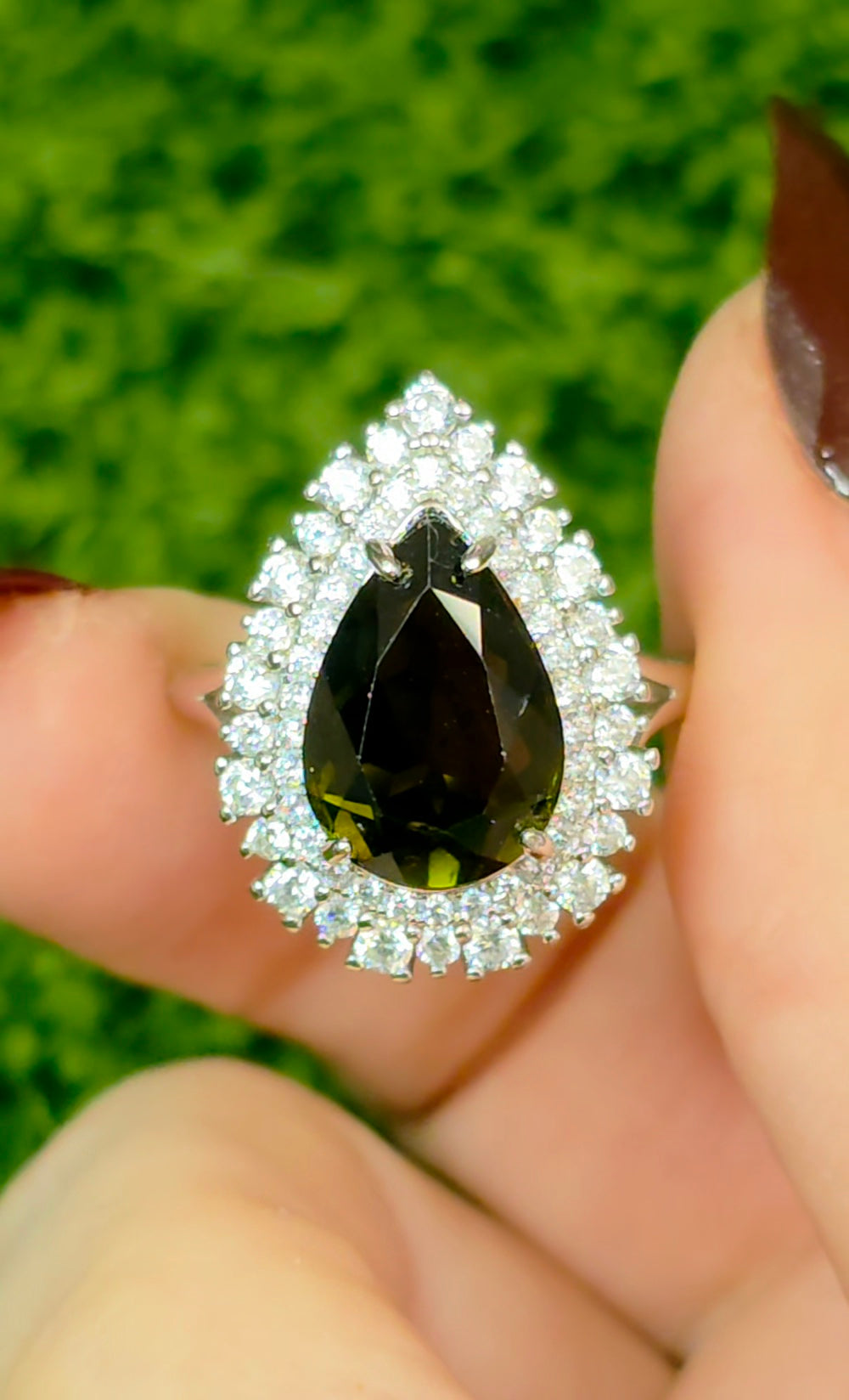 Green Tourmaline Cocktail Ring