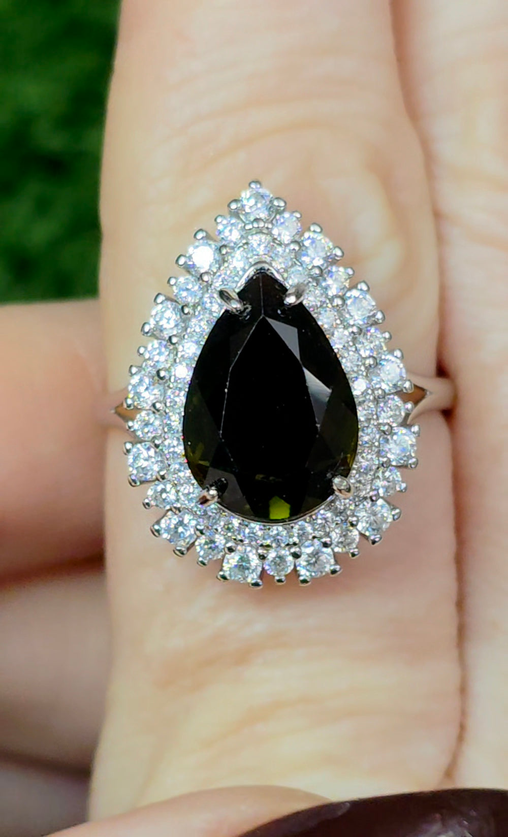 Green Tourmaline Cocktail Ring