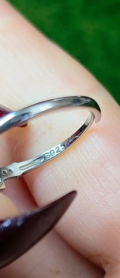 Emerald Cut Lavender Moon Quartz Ring