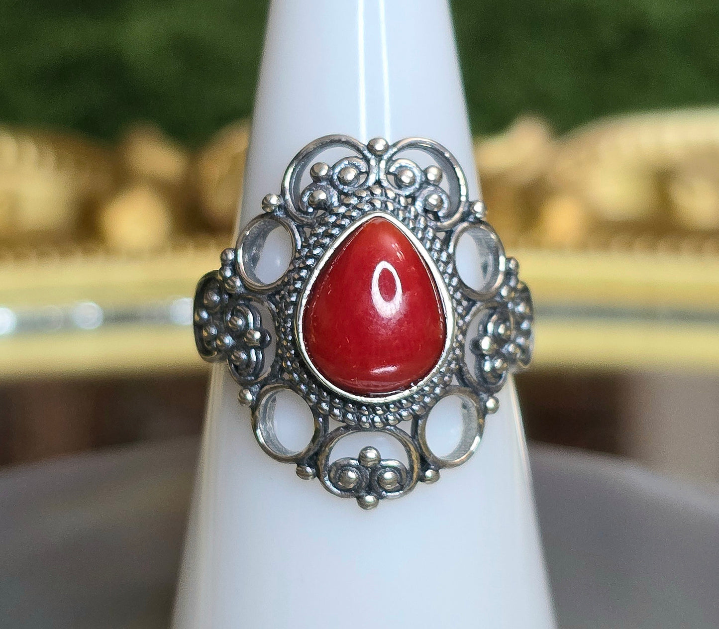 Red Coral Ring