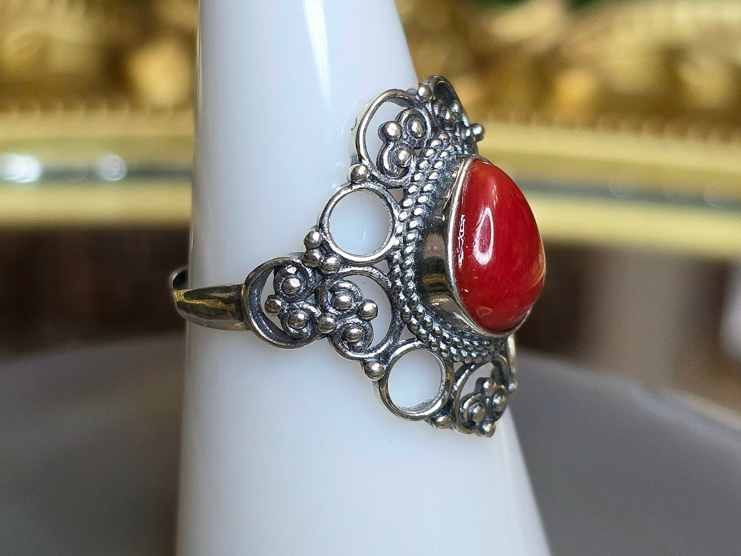 Red Coral Ring