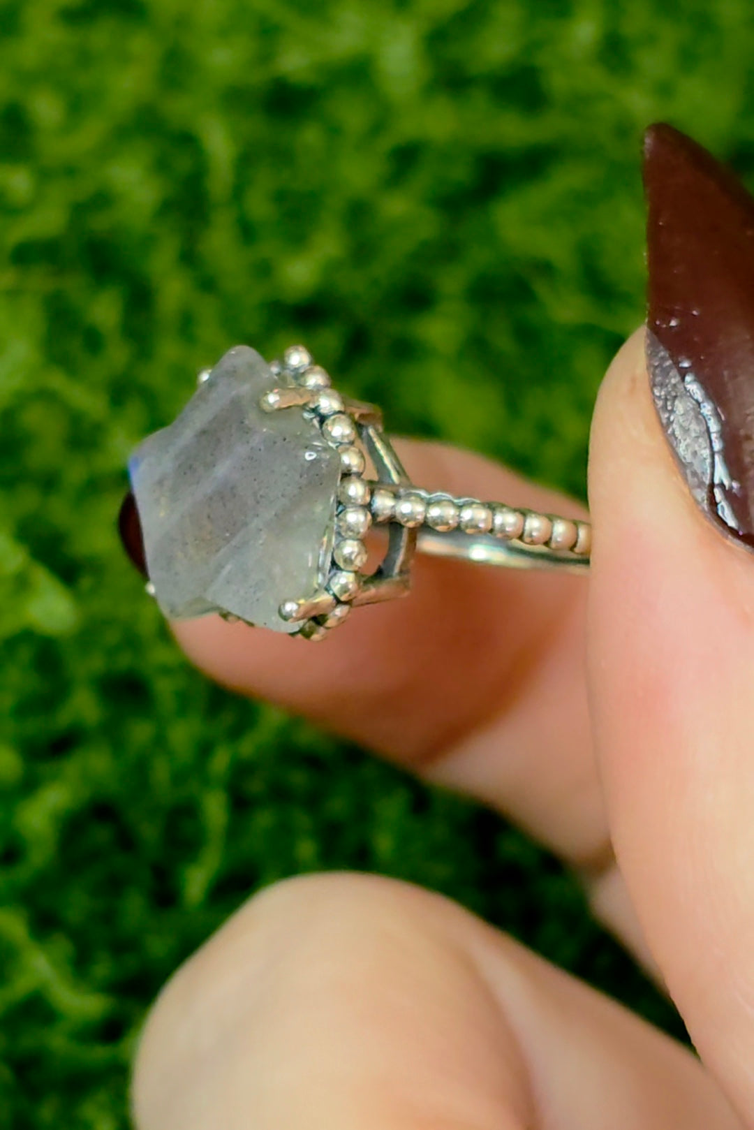 Blue Star Labradorite Ring