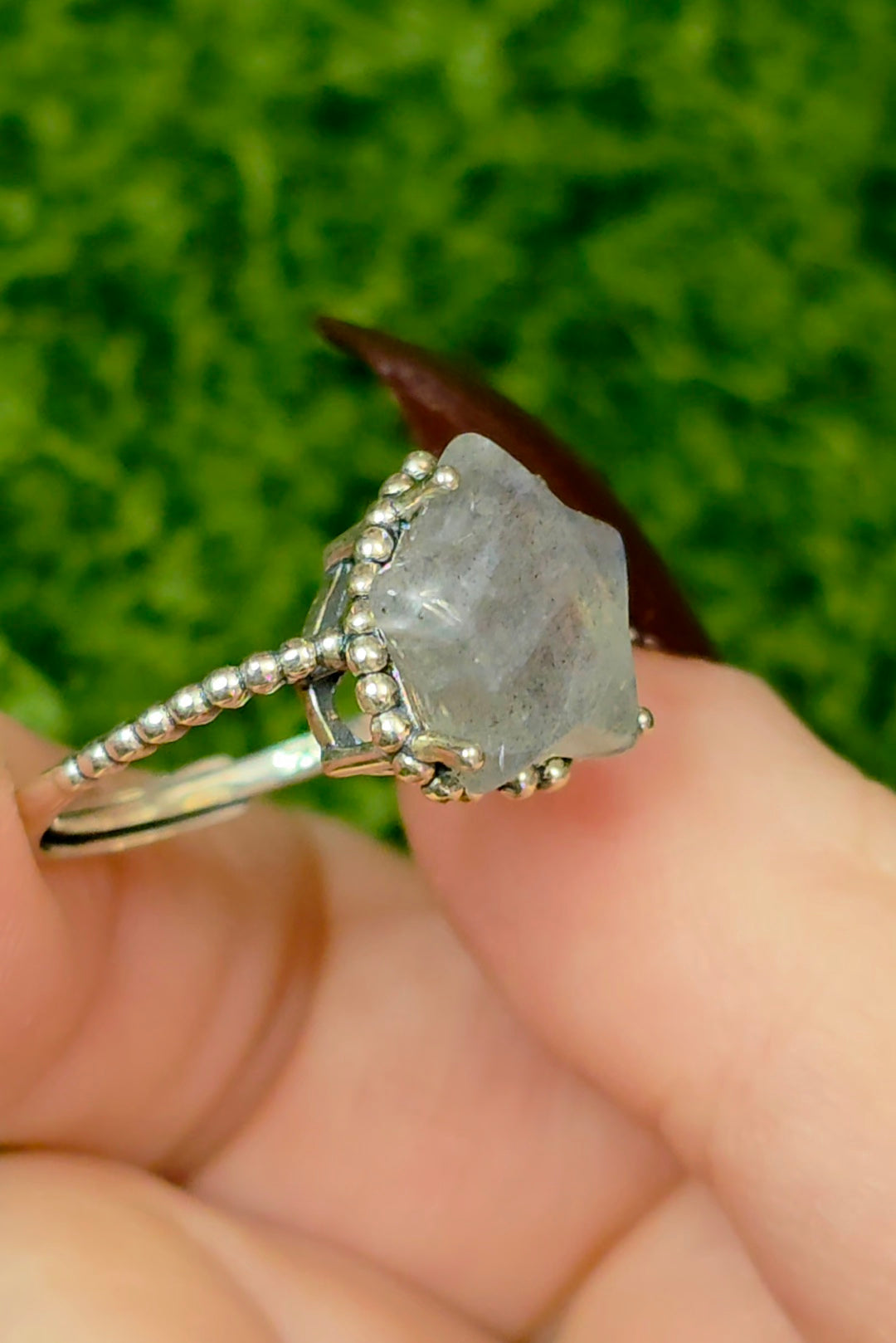Blue Star Labradorite Ring