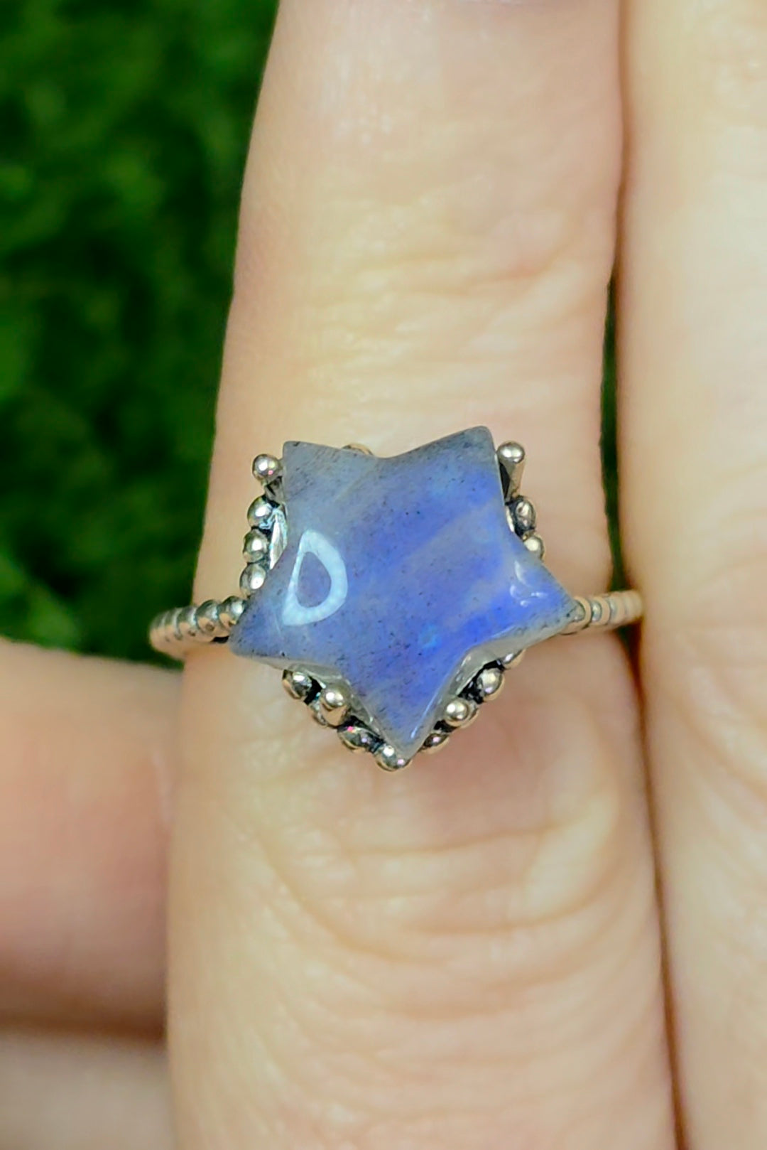 Blue Star Labradorite Ring