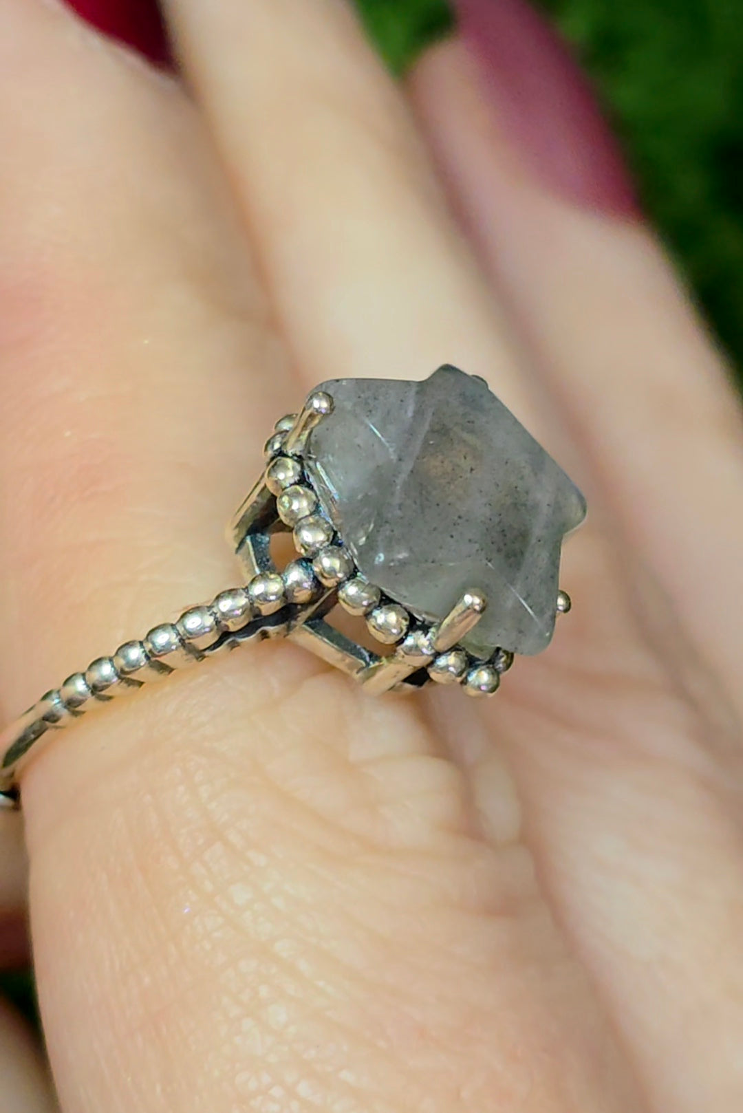 Blue Star Labradorite Ring