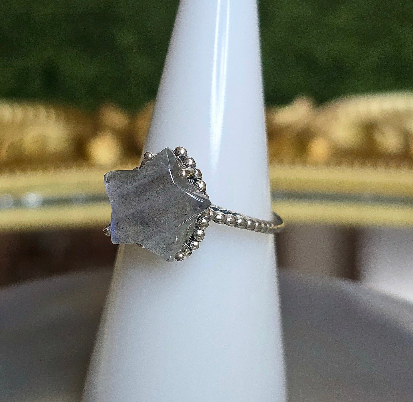 Blue Star Labradorite Ring