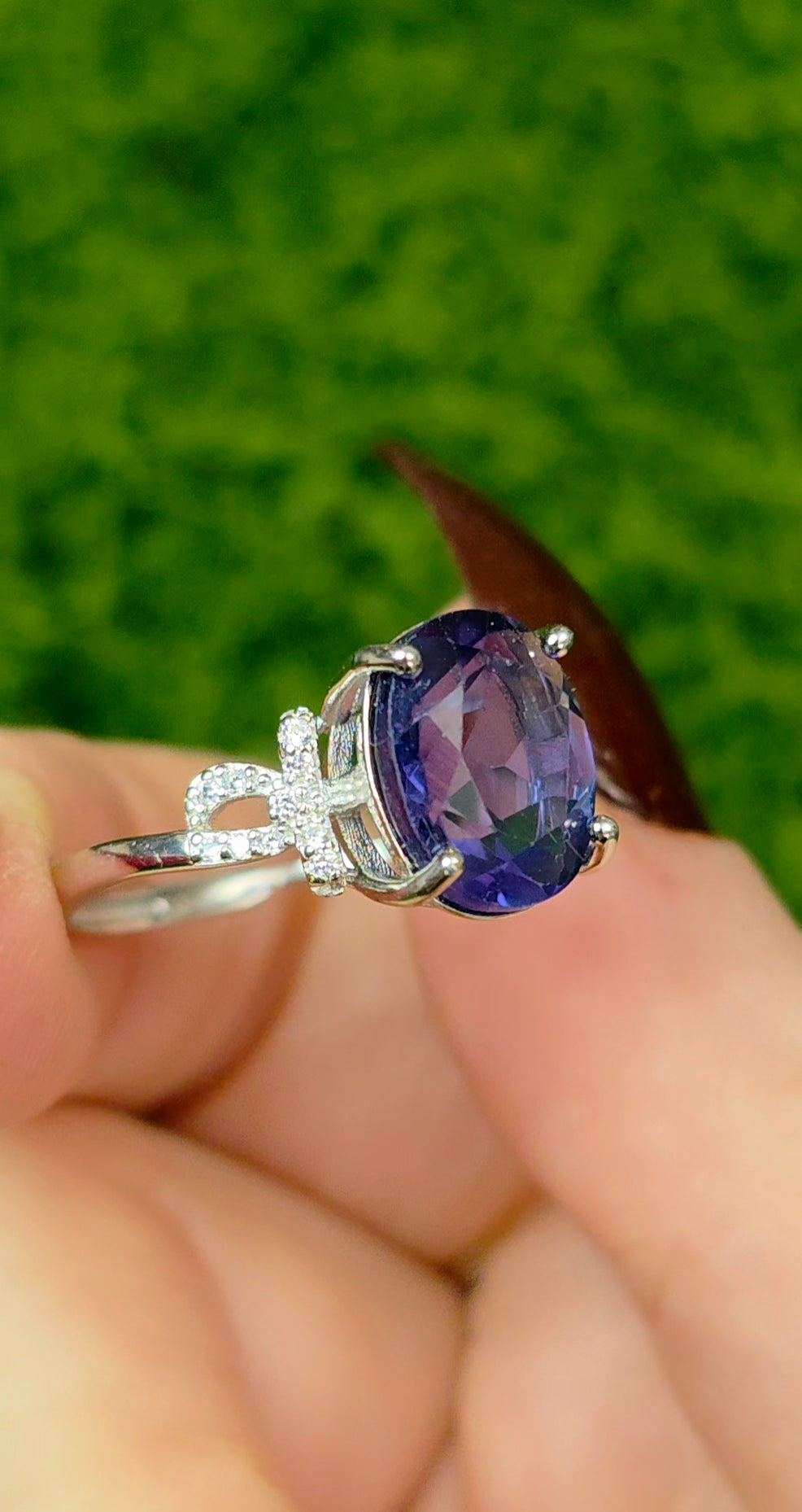 Deep Blue Fluorite Ring B