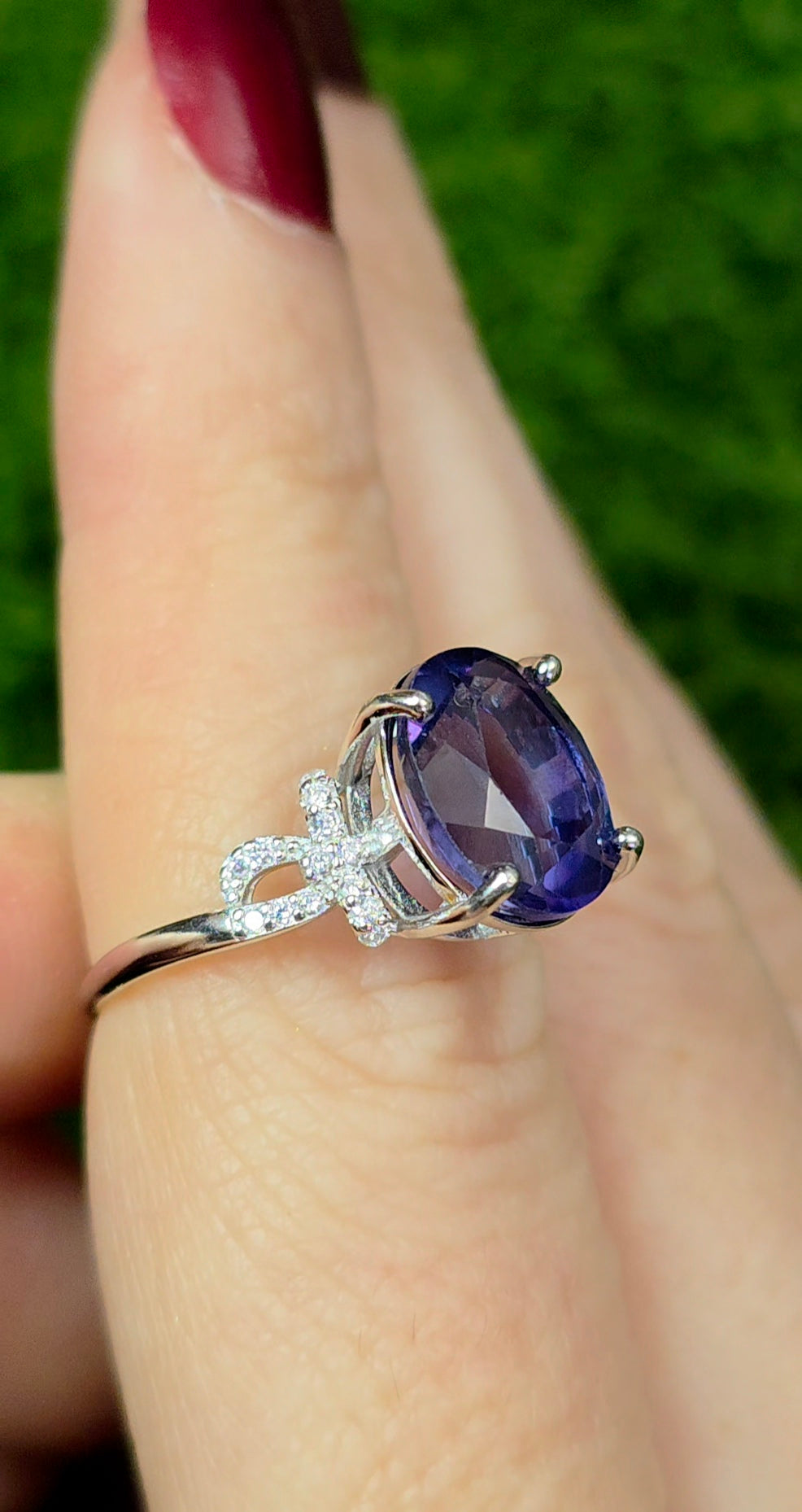 Deep Blue Fluorite Ring B