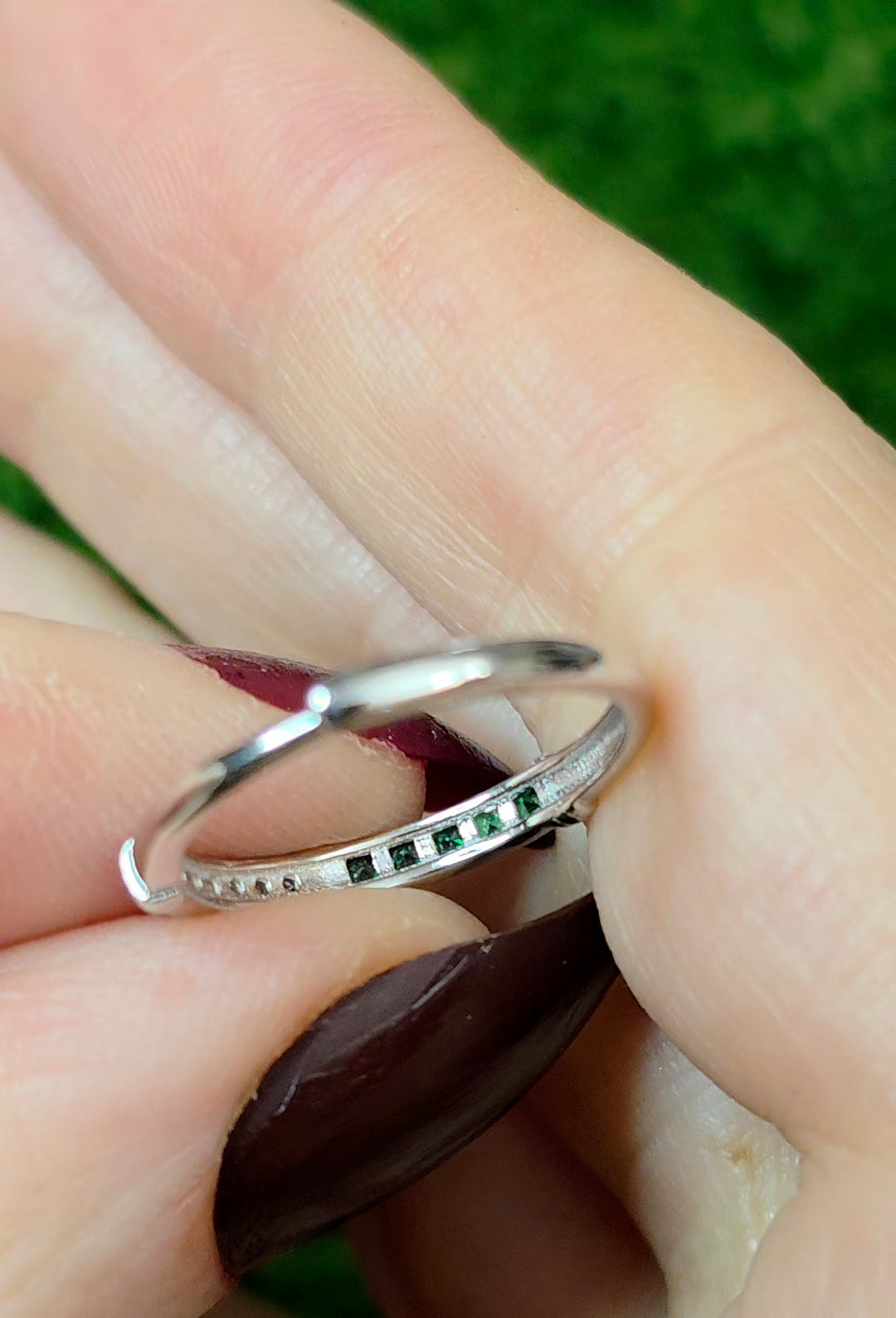 Diopside and Zircon Stacking Ring