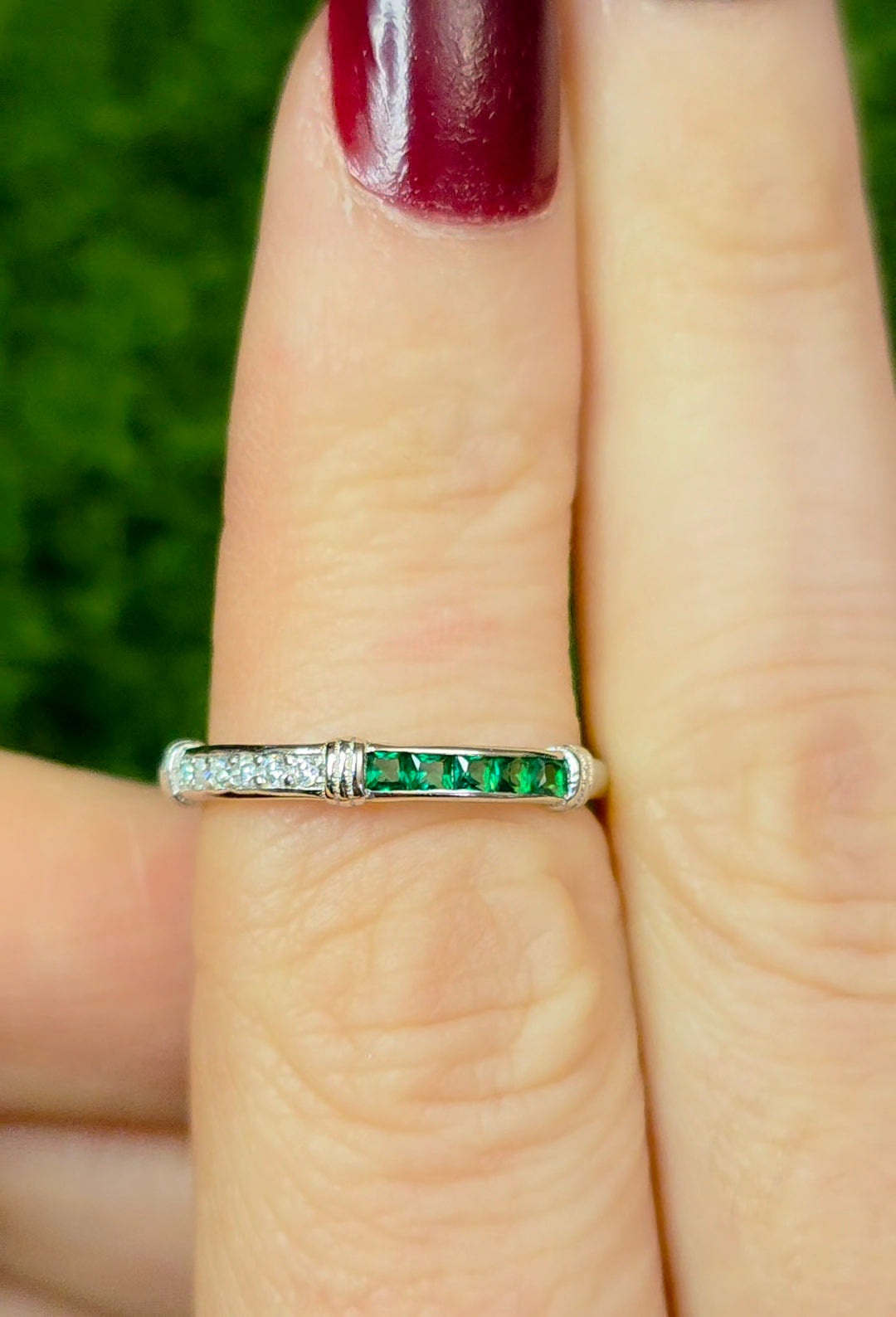 Diopside and Zircon Stacking Ring