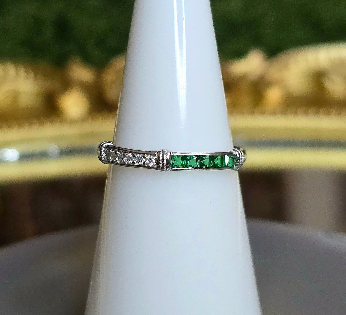 Diopside and Zircon Stacking Ring