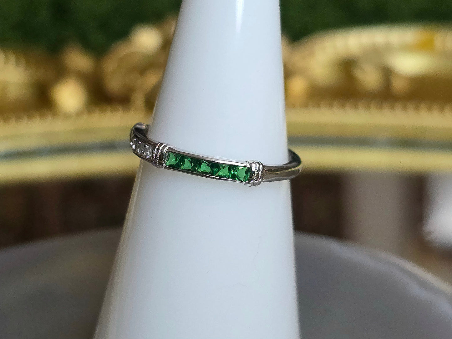 Diopside and Zircon Stacking Ring