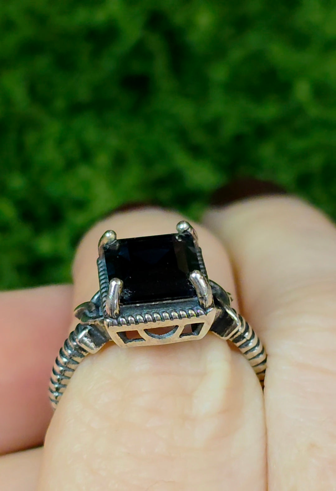 Emerald Cut London Blue Topaz Ring