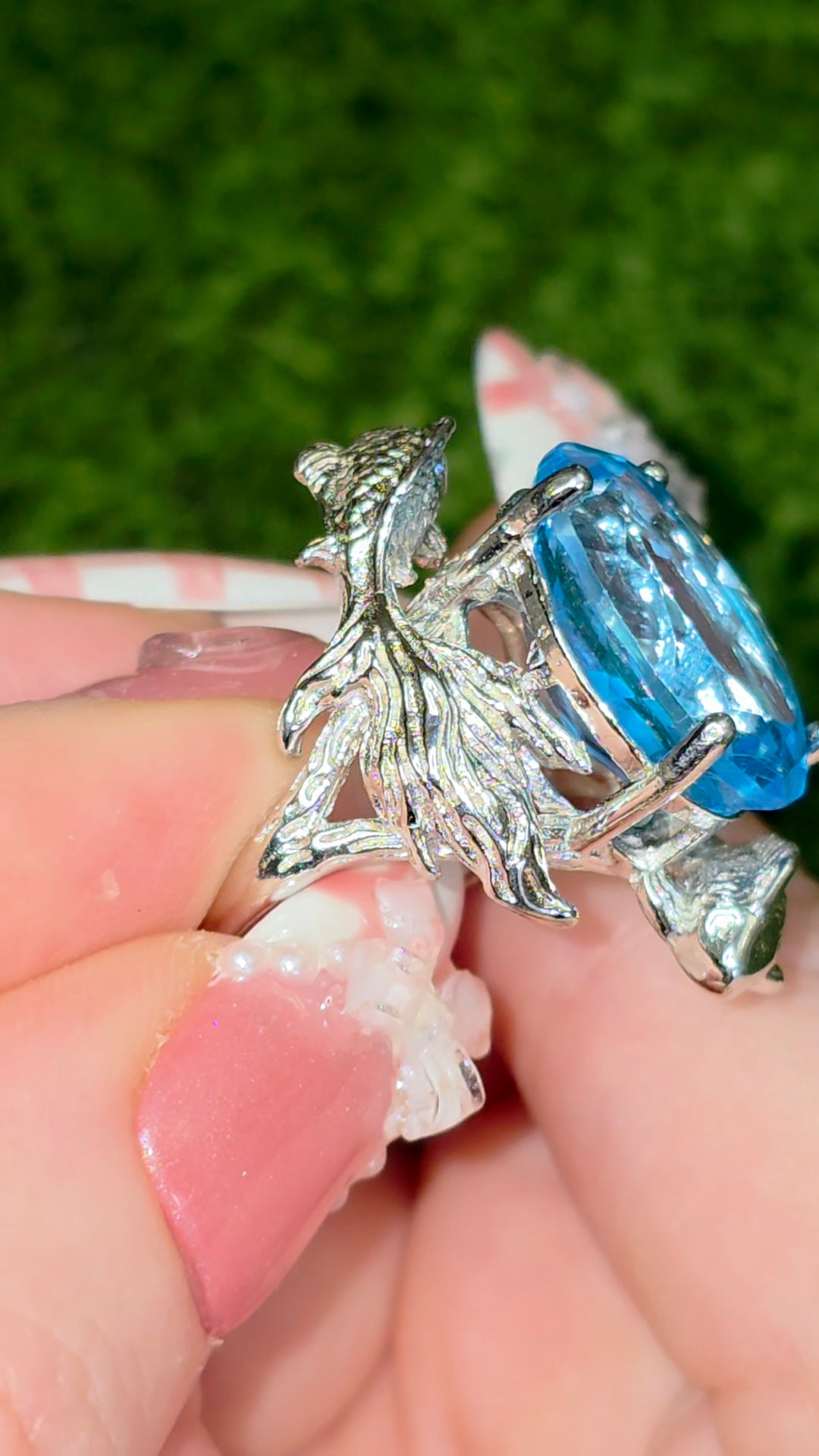Blue Topaz Koi Ring