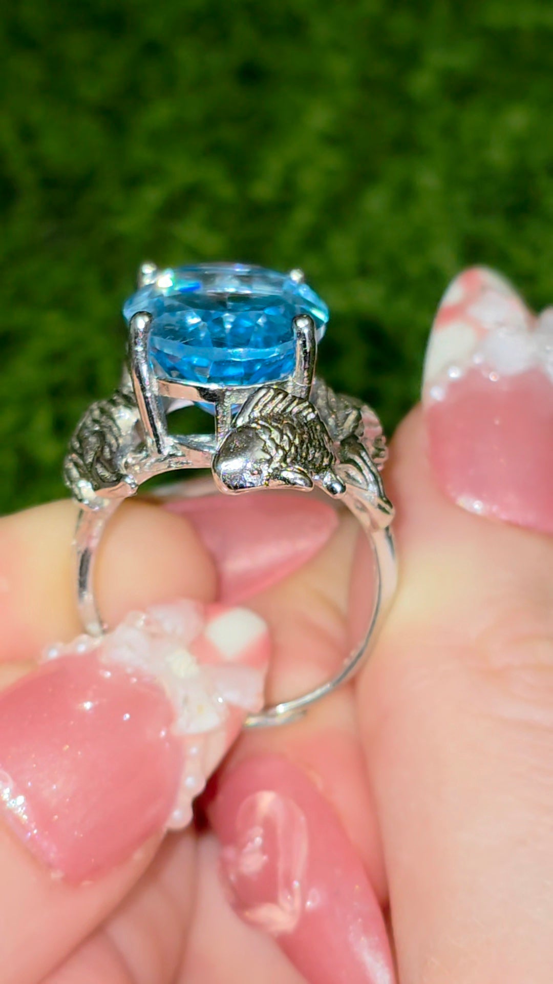 Blue Topaz Koi Ring