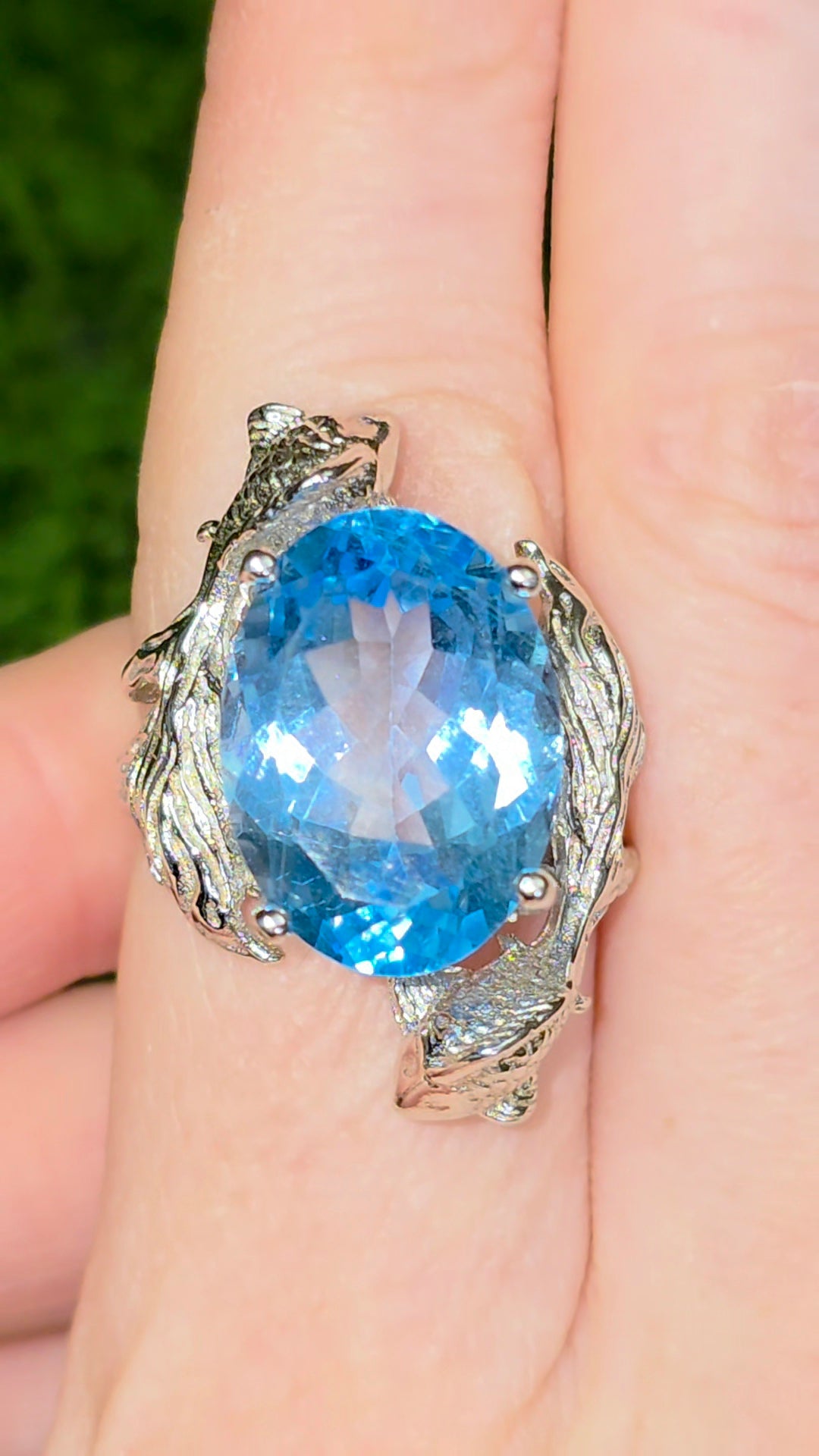 Blue Topaz Koi Ring