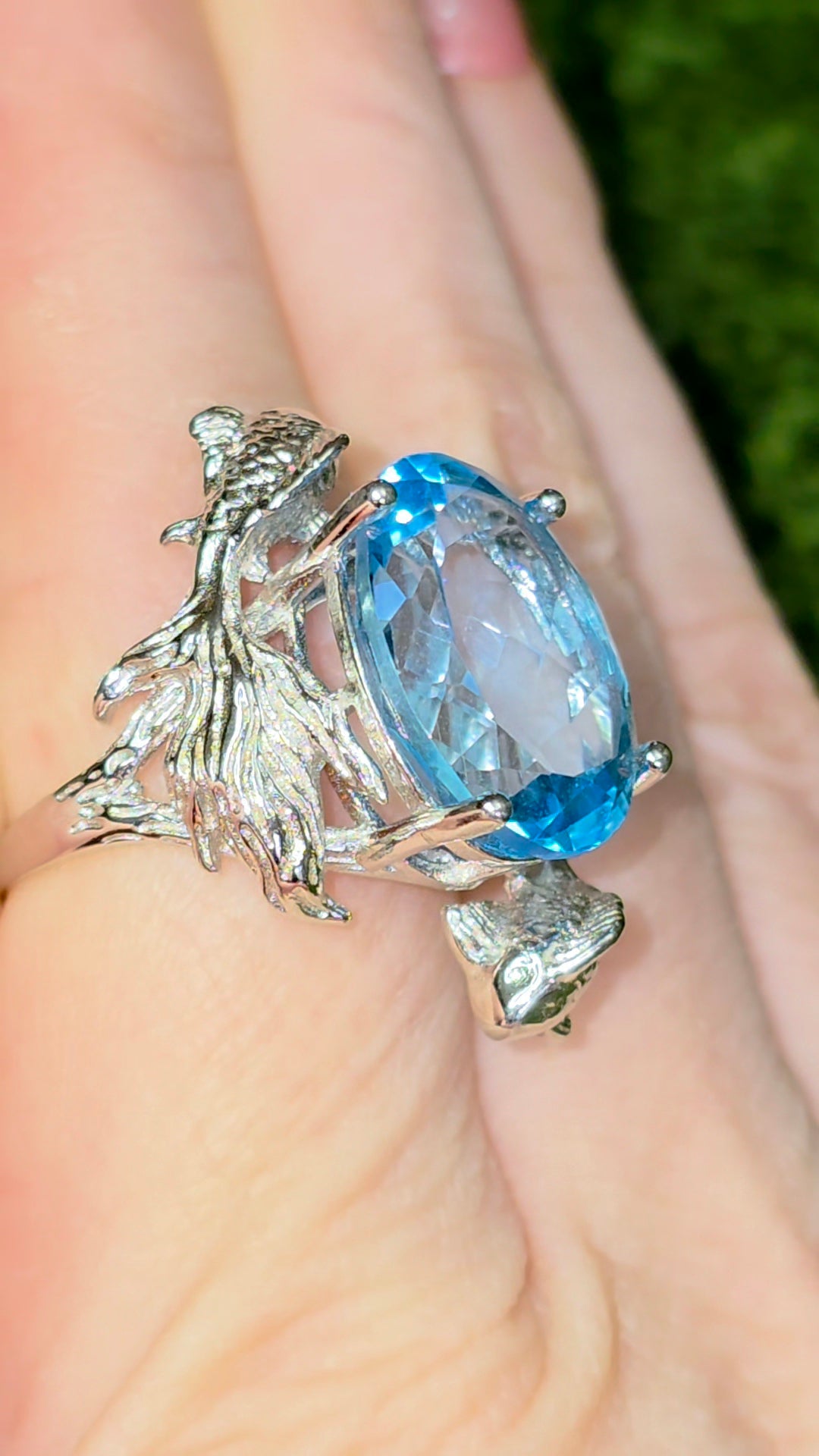 Blue Topaz Koi Ring