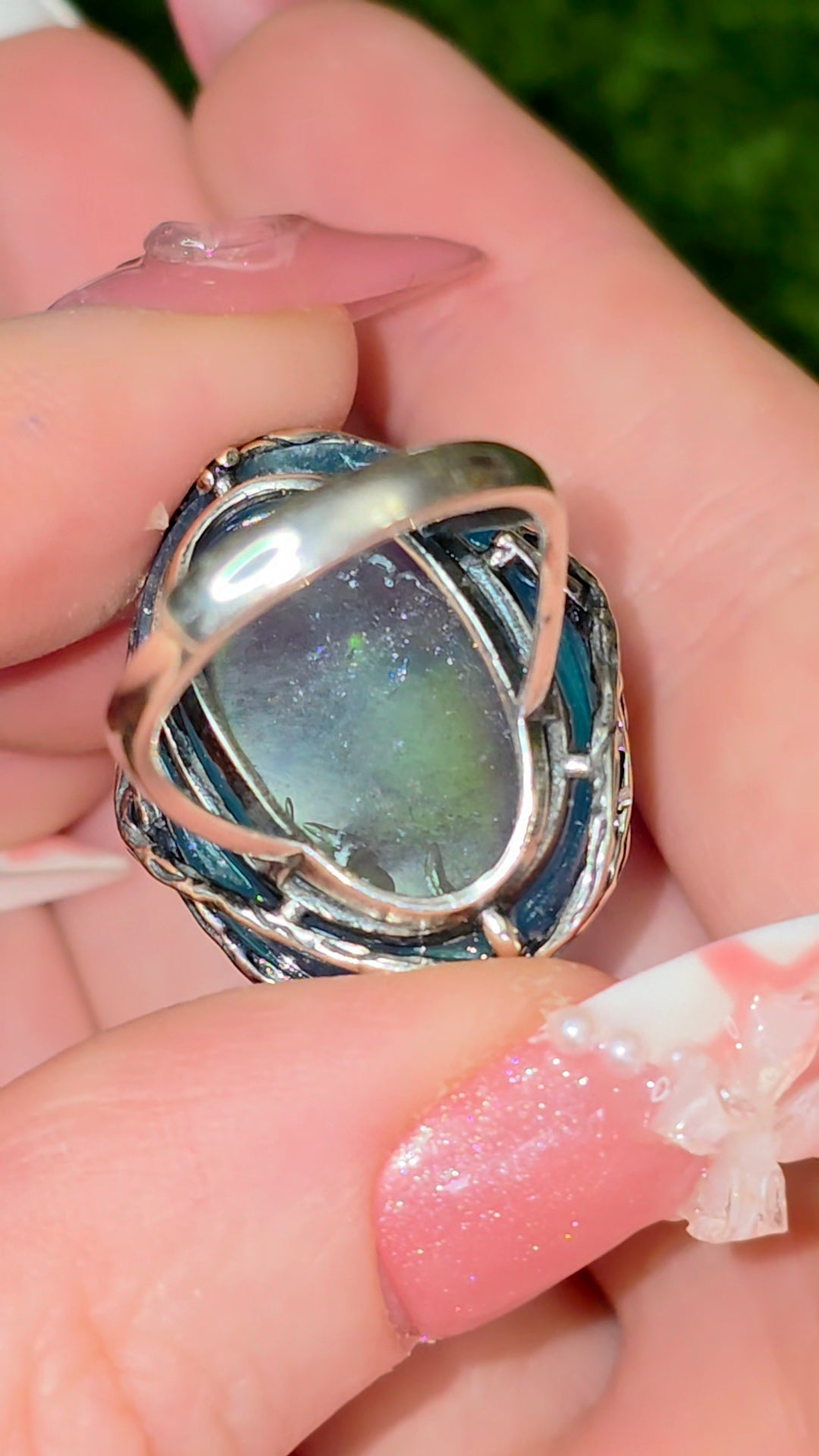Green Flash Aquamarine Ring
