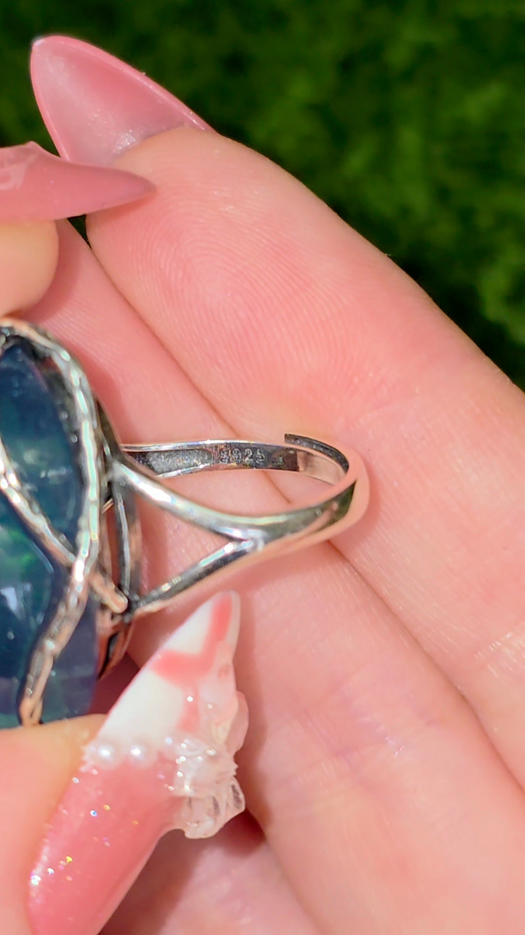 Green Flash Aquamarine Ring
