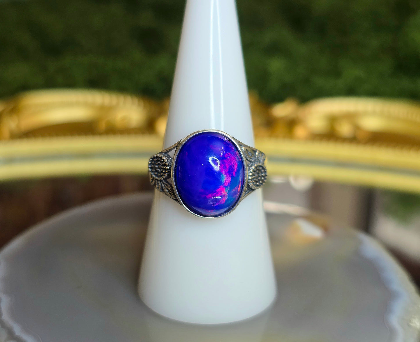 Blue Opal Ring