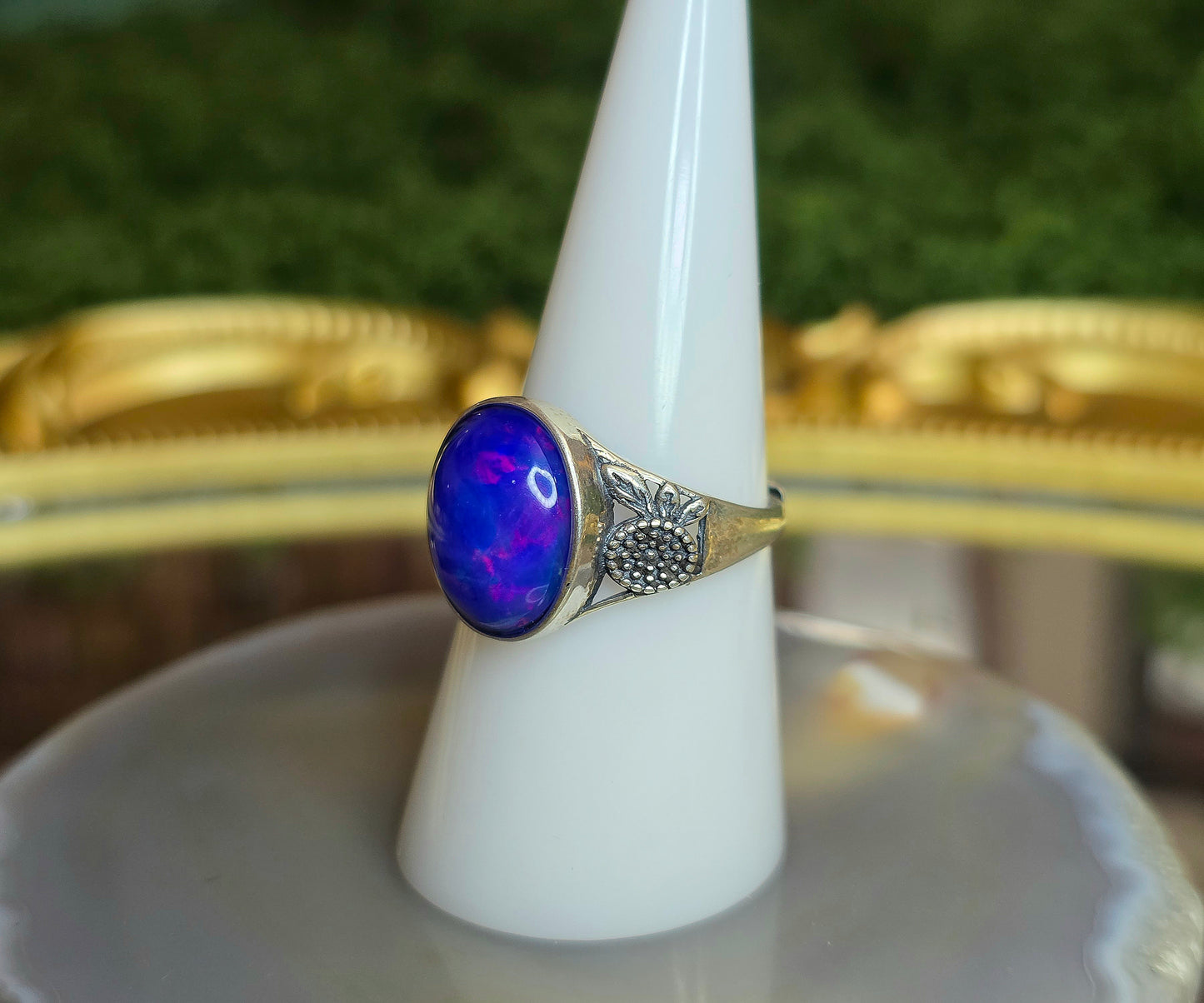 Blue Opal Ring