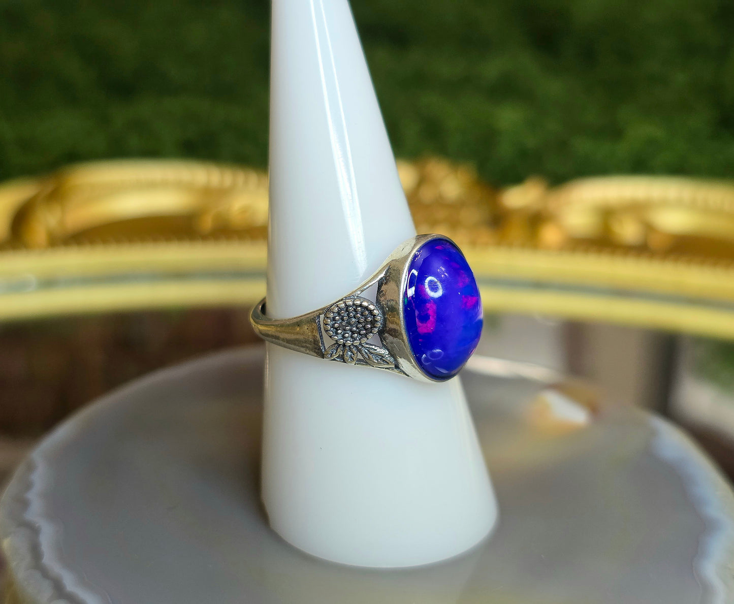 Blue Opal Ring