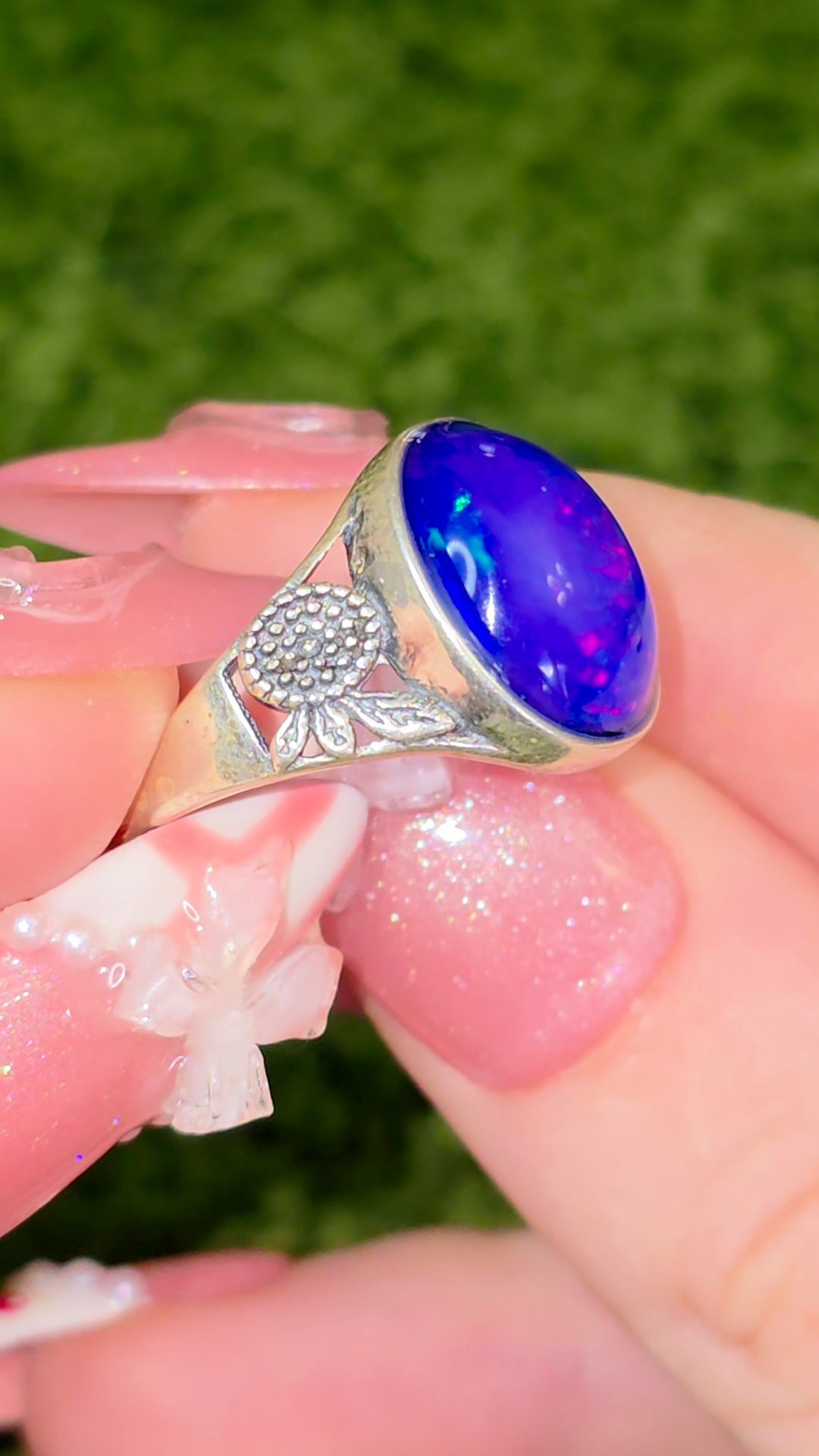 Blue Opal Ring
