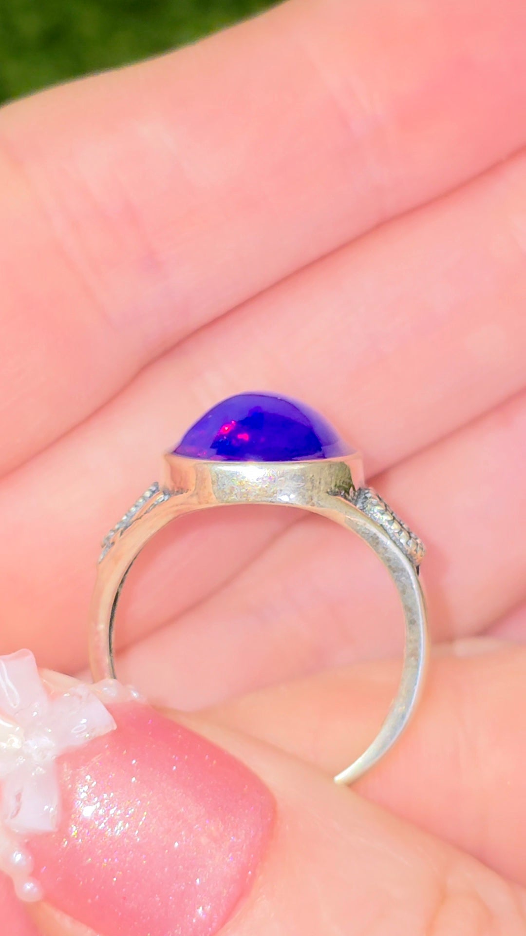 Blue Opal Ring
