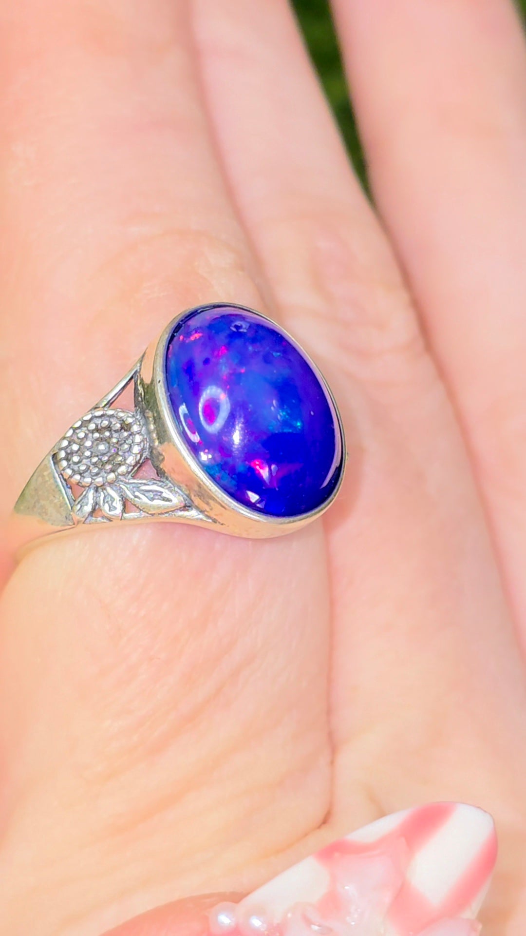 Blue Opal Ring