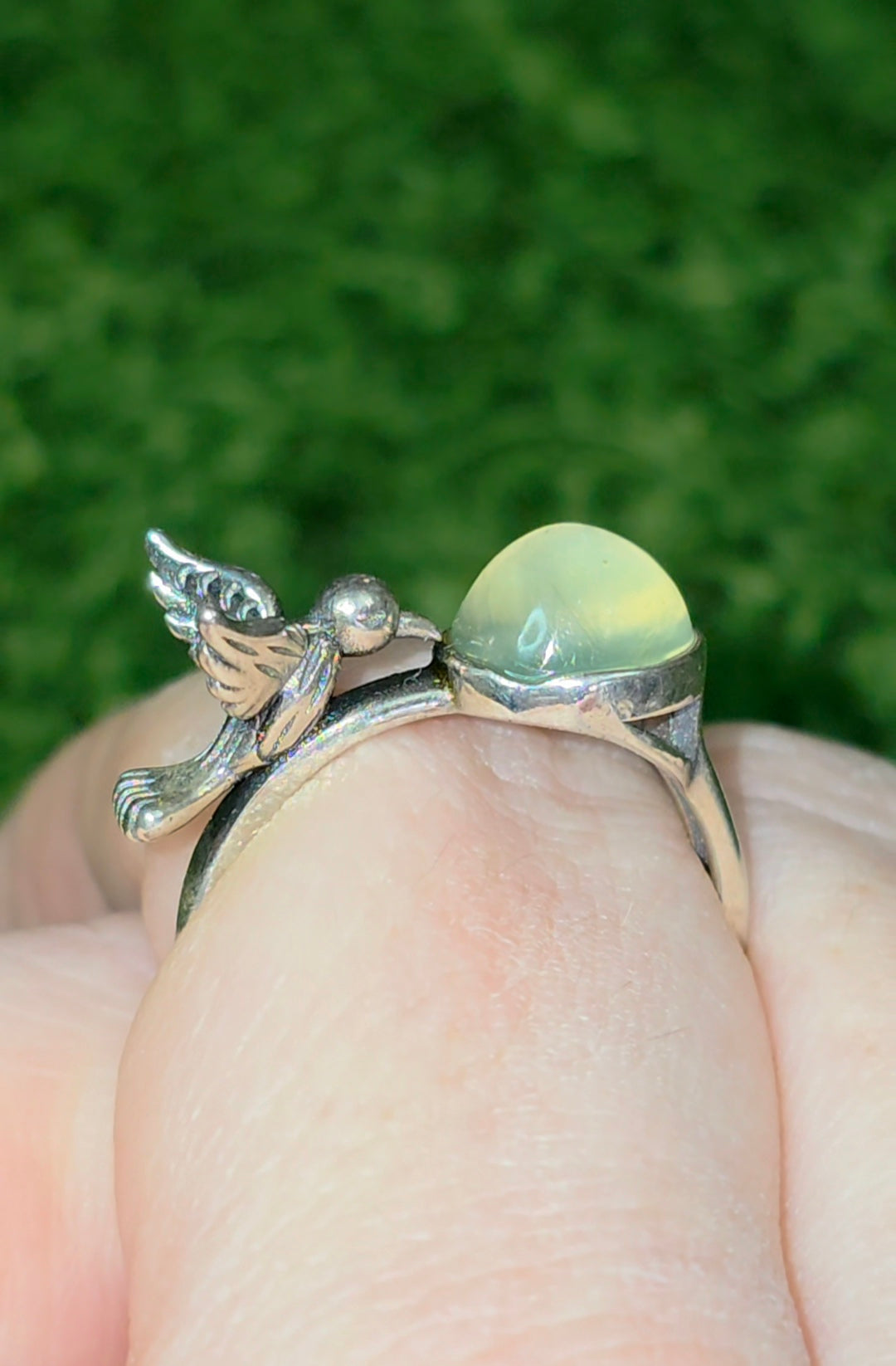Prehnite Birdbath Ring