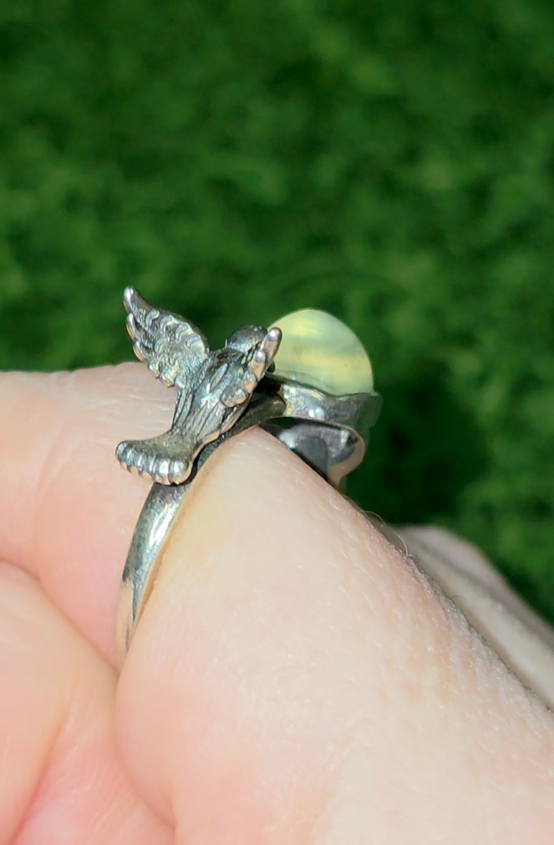 Prehnite Birdbath Ring