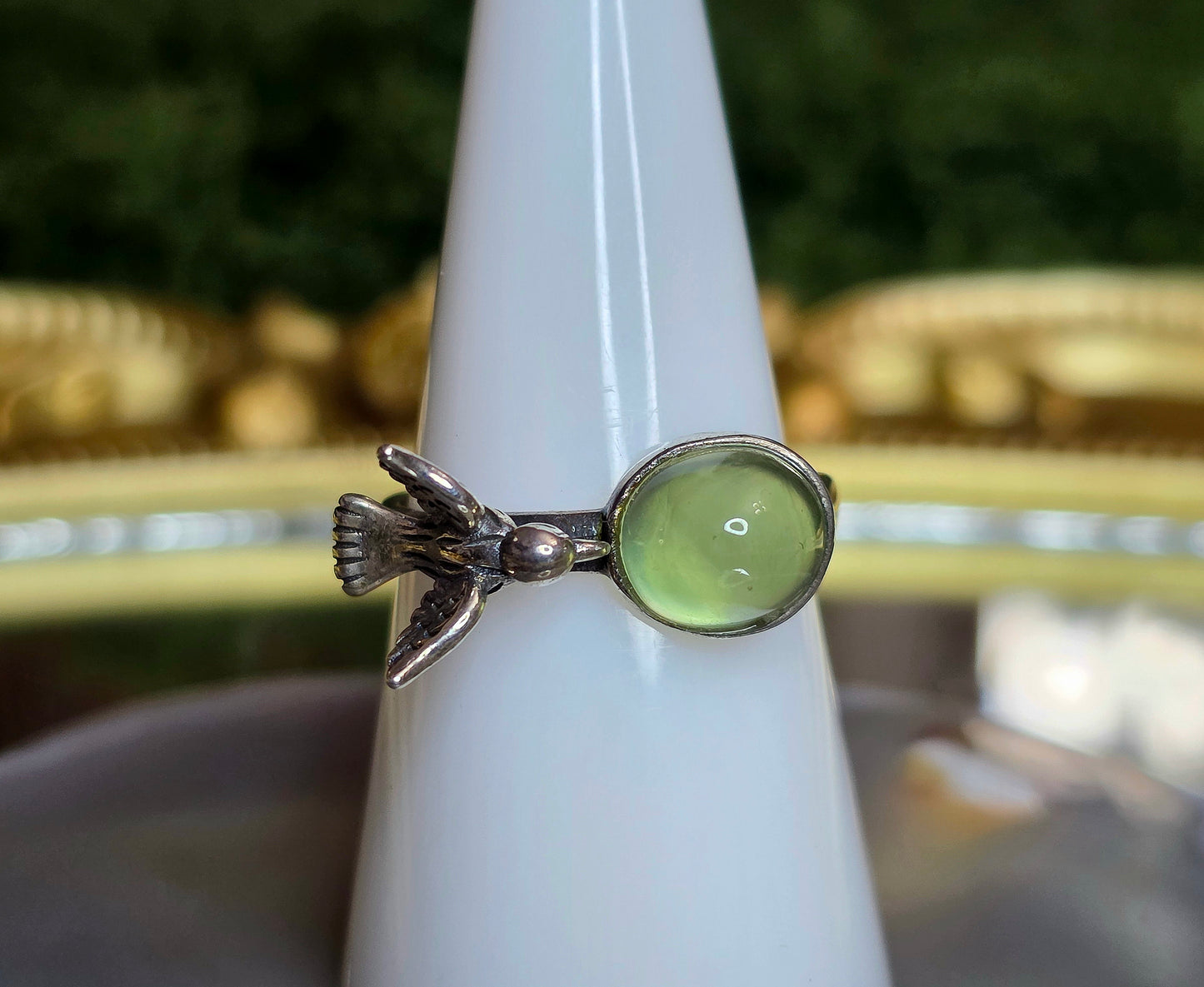 Prehnite Birdbath Ring