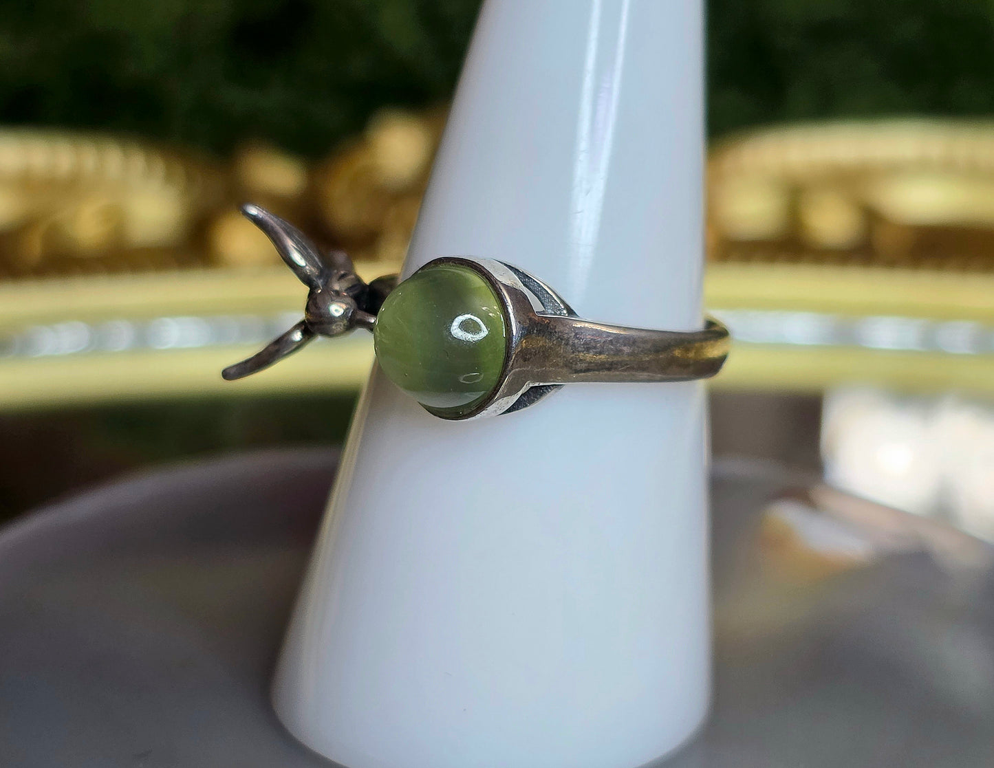 Prehnite Birdbath Ring