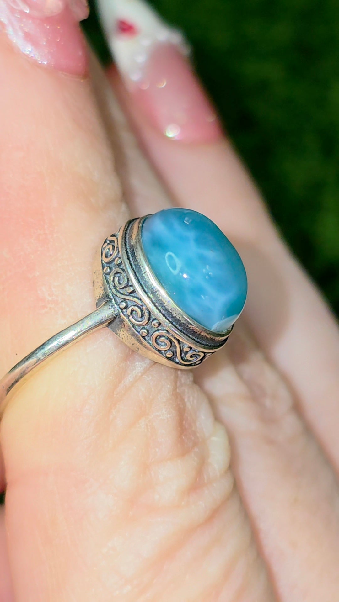 Larimar Oval Ring C