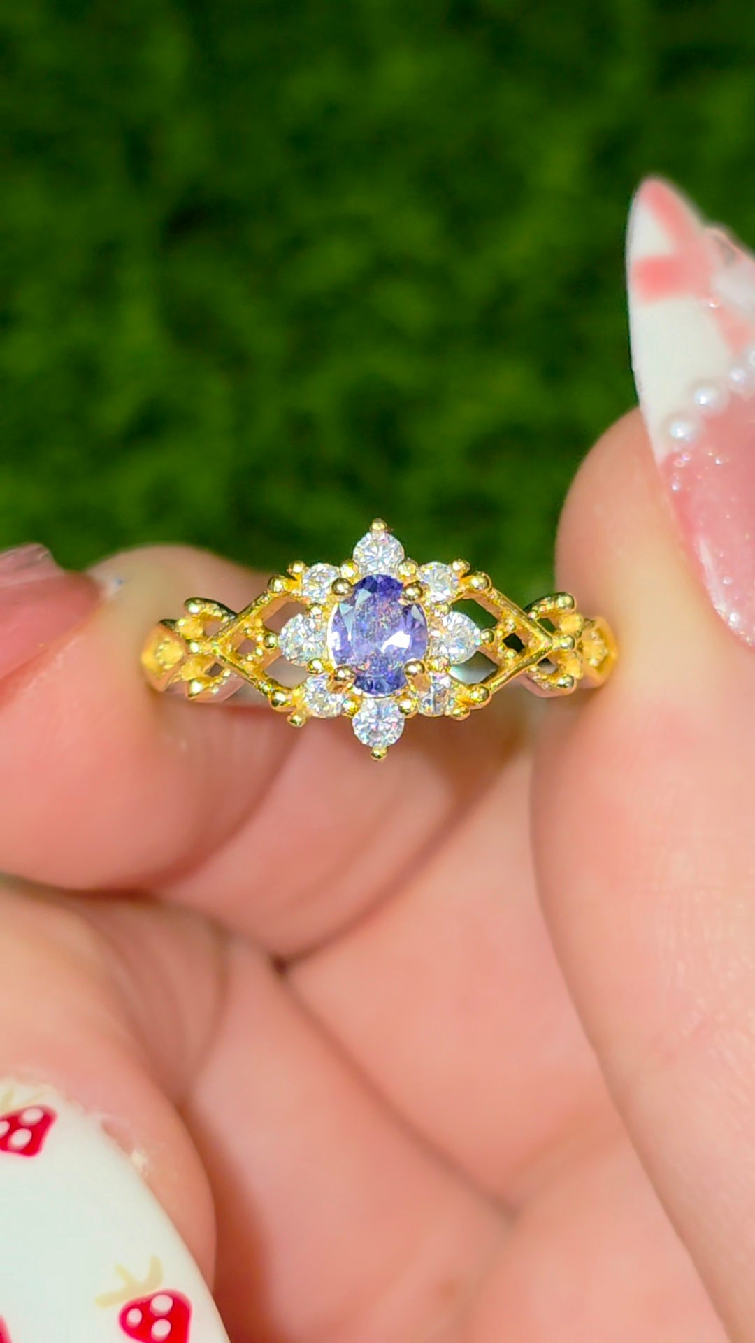 Tanzanite Golden Ring A
