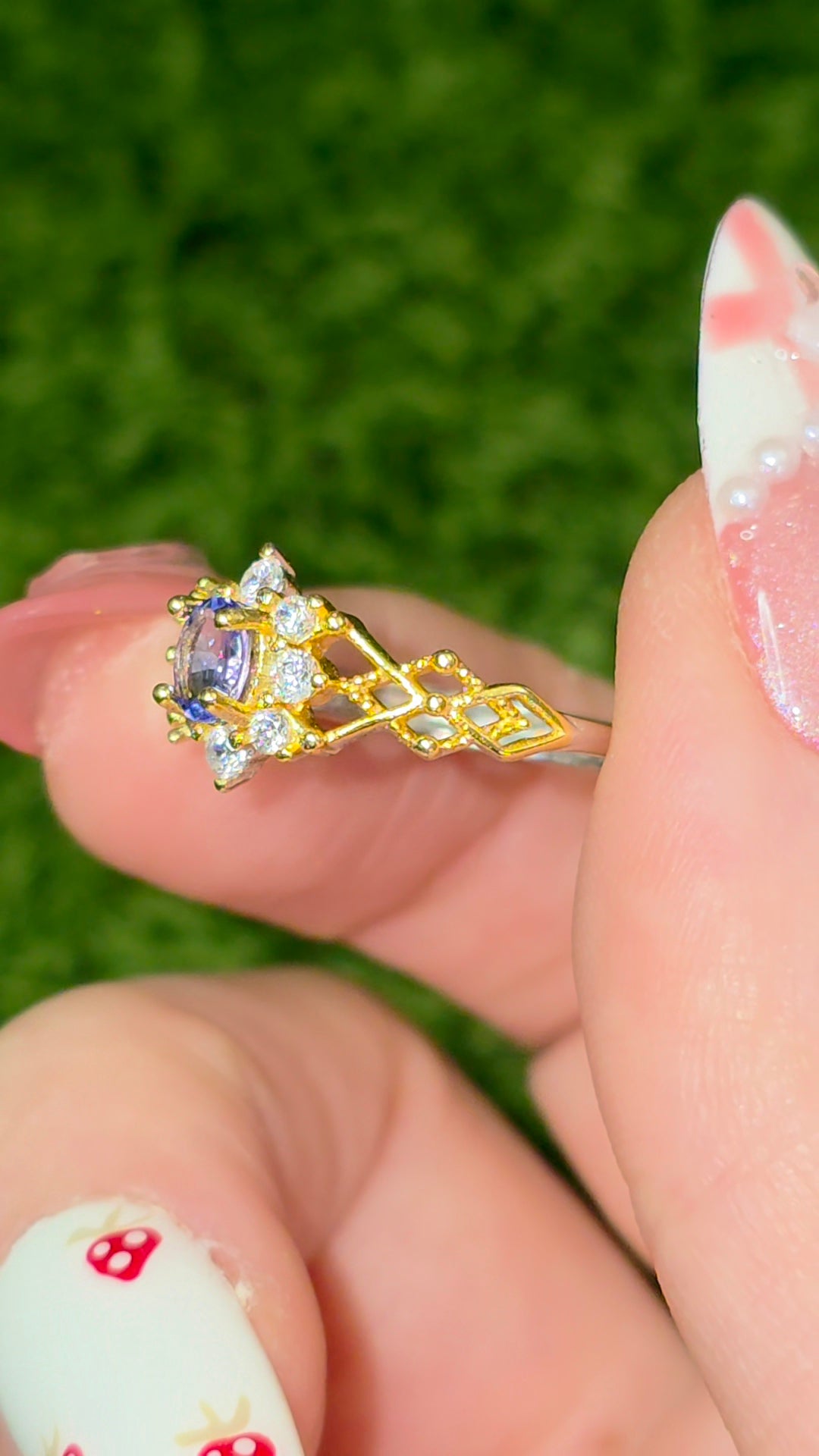 Tanzanite Golden Ring A